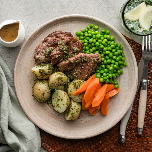 Classic Roast Lamb with Mint Sauce