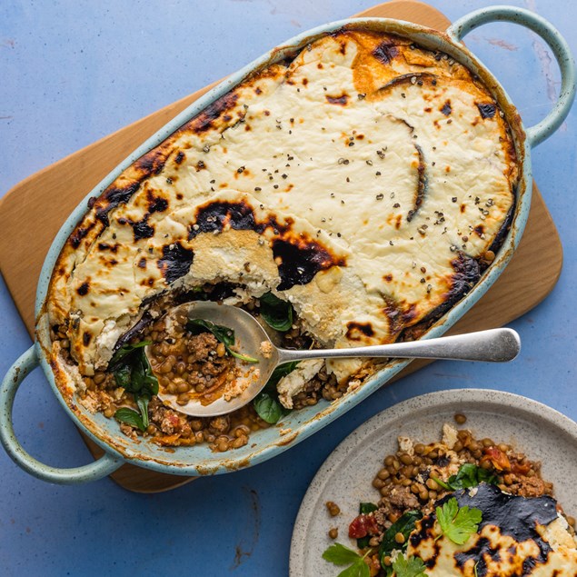 Meal Preppers Lamb & Lentil Moussaka with Yoghurt & Feta