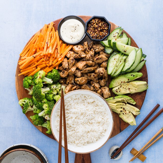 Build Your Own Chicken Poke Bowl with Sesame Mayo & Avocado