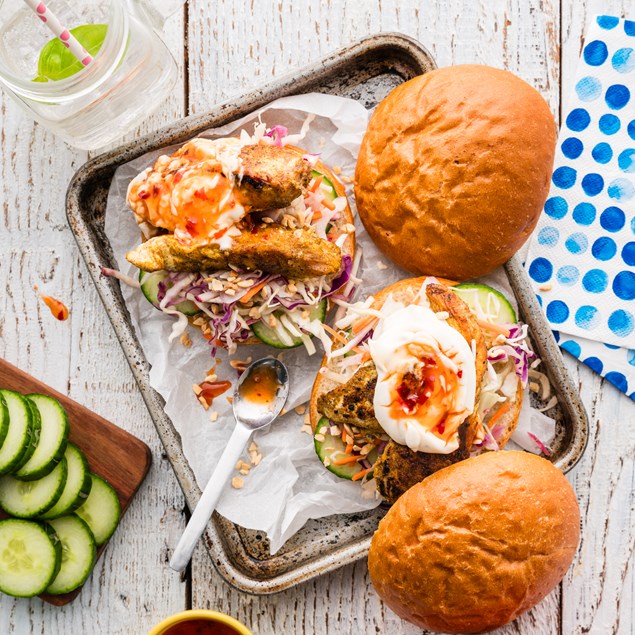 20-Minute Thai-Style Chicken Burgers