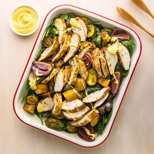 Balanced Tandoori Chicken Traybake