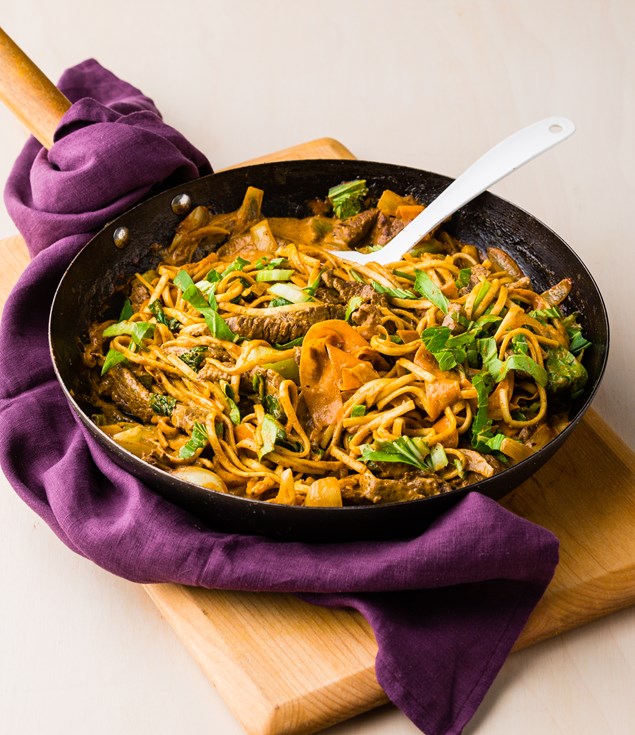 20-Minute Thai-Style Beef & Coconut Curry Noodles