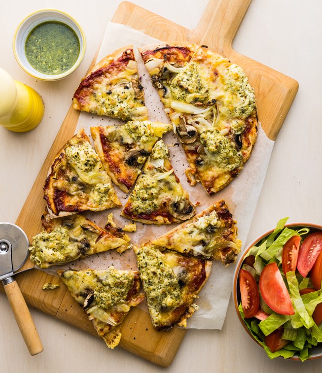 Crowd Fave Creamy Pesto Pizzas