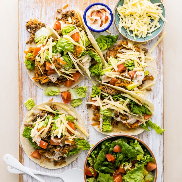 20-Minute Cheesy Beef Tacos
