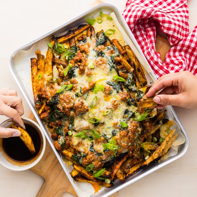 BBQ-Spiced Cheesy Pork Loaded Fries