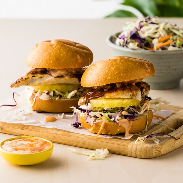 20-Minute Hawaiian Chicken Burgers