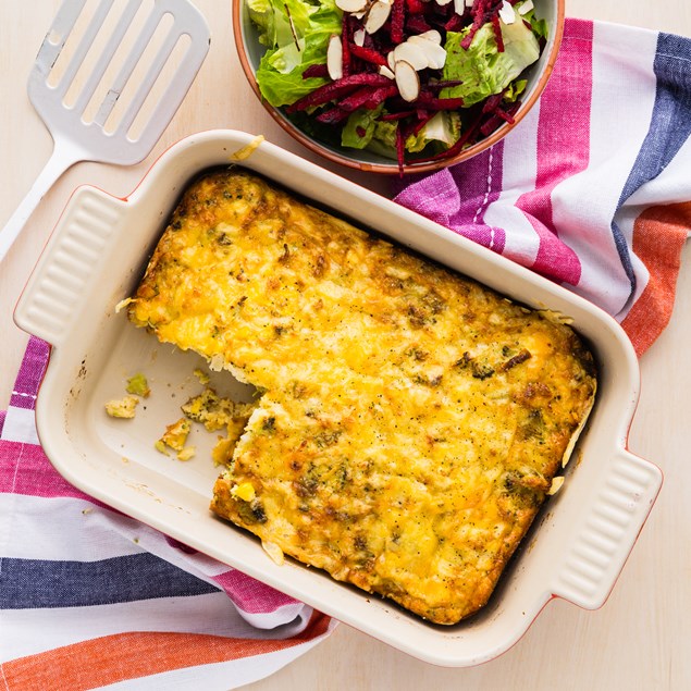 Cheesy Broccoli & Feta Quiche