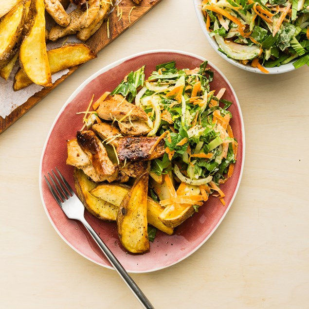 Balanced Sticky Chicken & Sesame Wedges