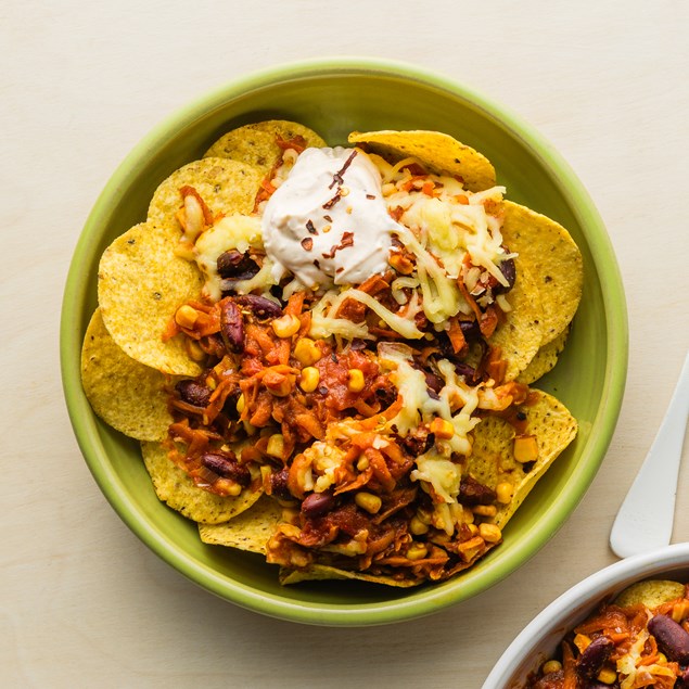 Cheesy Veggie Nachos