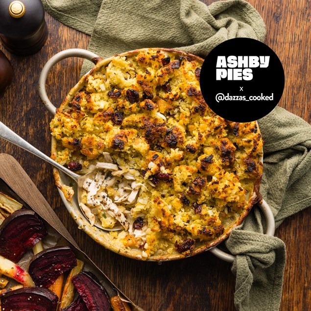 Ashby Pies' Roast Chicken & Stuffing Topped Pie