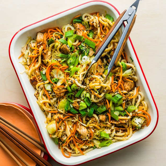 Kung Pao Chicken & Udon Noodle Traybake
