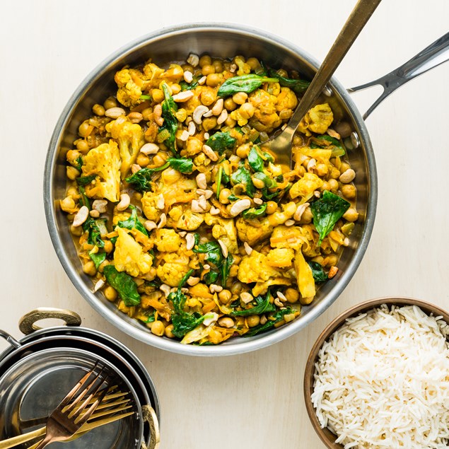 Creamy Cauliflower & Chickpea Korma with Basmati Rice - My Food Bag