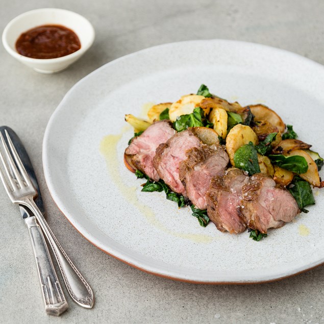 Te Mana Lamb Neck with Roasted Pear and Cumin