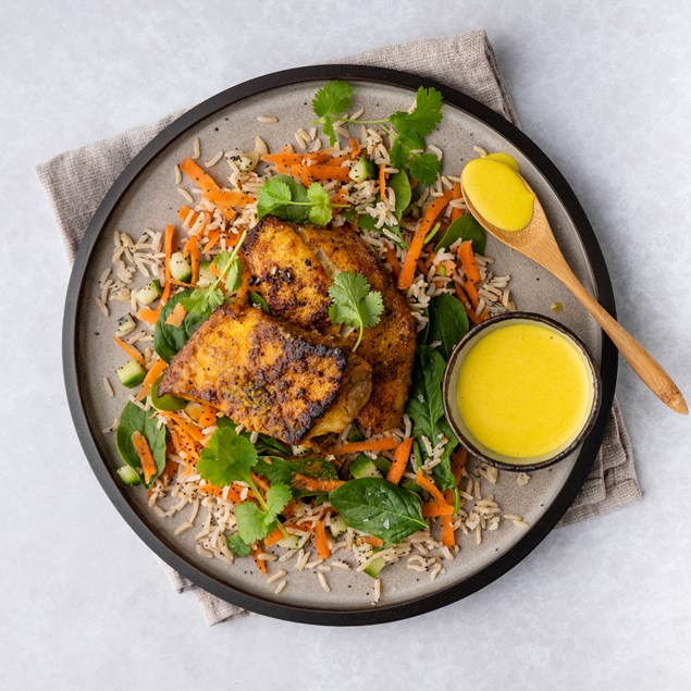 Indian Fish with Turmeric Lime Emulsion