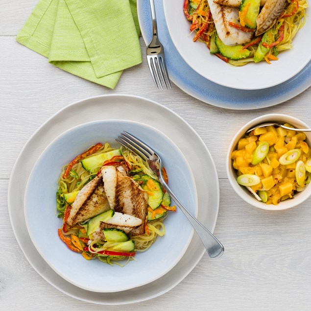 Thai Fish and Vermicelli Salad with Mango Salsa