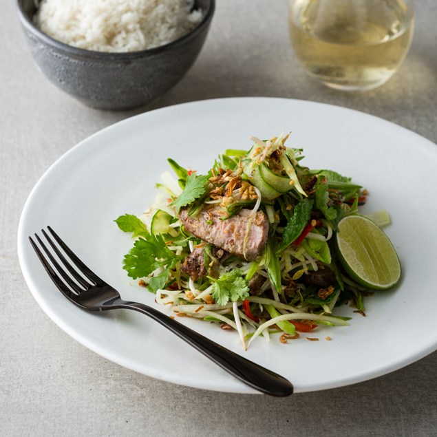 Thai Pork Salad with Mango, Tamarind & Coconut Rice