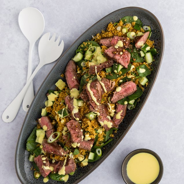 Sumac Lamb with Saffron Orange Yoghurt