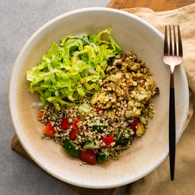 Chicken Larb with Super Grain Salad