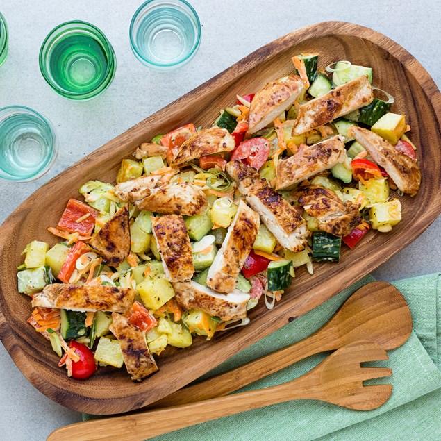 Lemon Chicken with Summery Herb Potato Salad