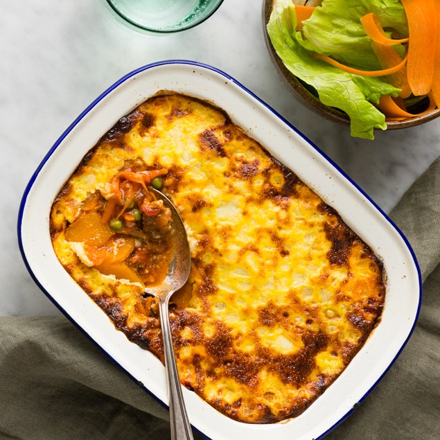 Lamb & Pumpkin Bake with Cheesy Topping