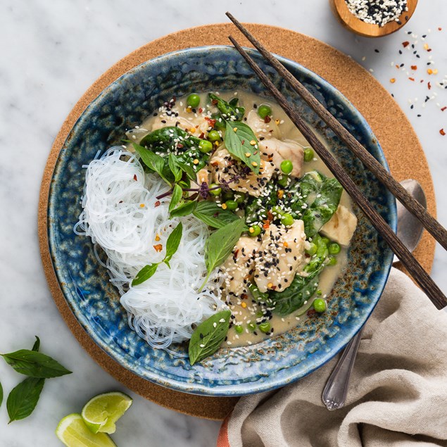 Thai Green Fish Curry with Mung Bean Vermicelli