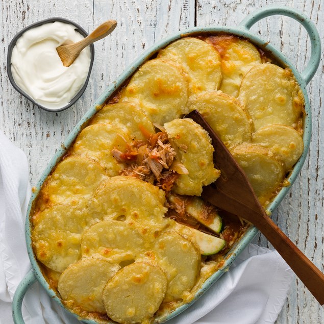 Chipotle Pulled Pork Pie with Sour Cream