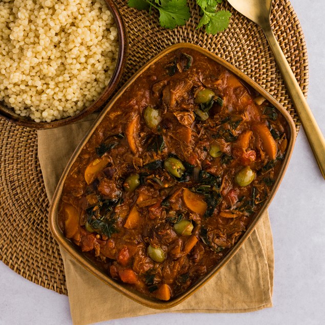 Pulled Lamb Tagine with Pearl Couscous