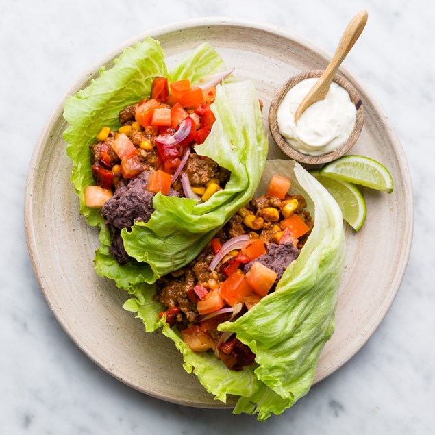 Mexican Ground Beef Chilli Bowl With Refried Beans