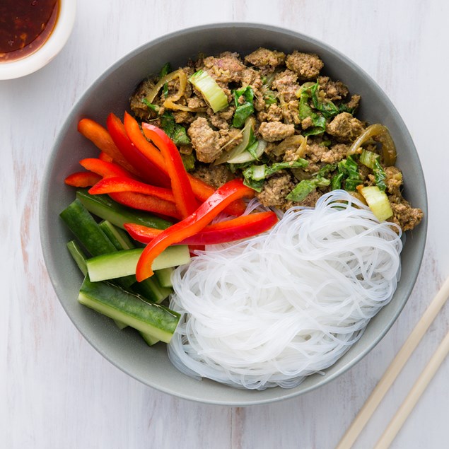 Lemongrass Beef with Vermicelli Noodles and Lime Dressing