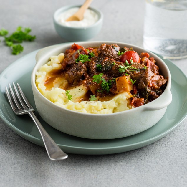 French Beef Stew with Potato Mash