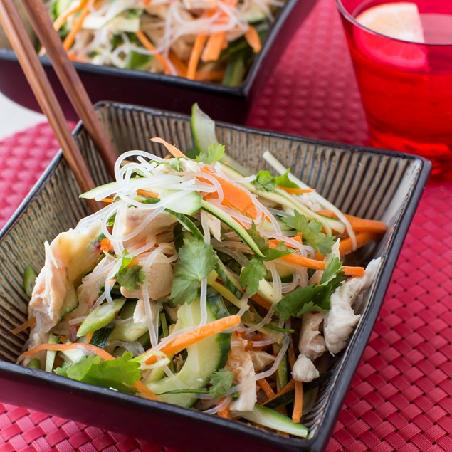 Coconut Poached Chicken Vermicelli Salad