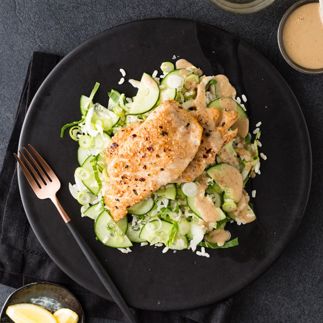 Sesame Nori Crusted Fish with Japanese Rice