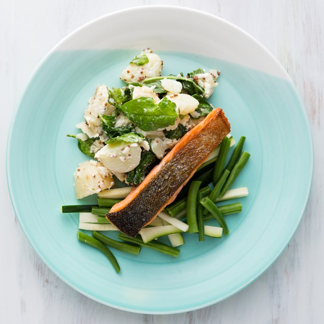 Crispy-Skin Salmon with Potato Salad