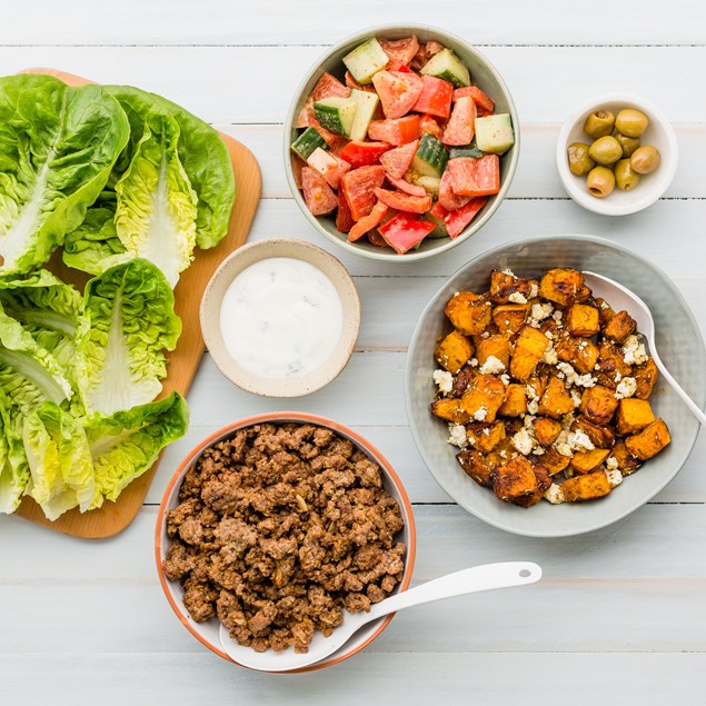 Greek Lamb Lettuce Cups with Pumpkin Bites