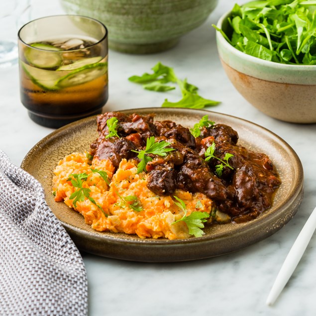 Beef Ragu with Veggie Mash & Parmesan