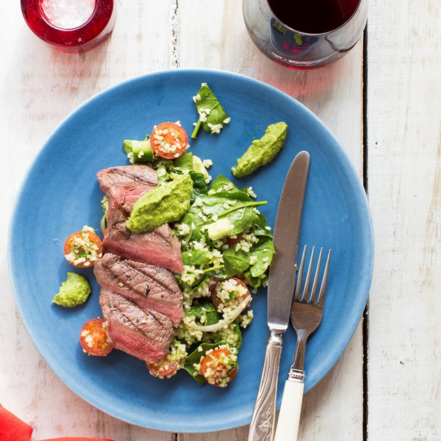 Chimichurri Steak with Bulgur Salad