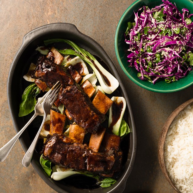 Asian Braised Beef with Rice and Veggies