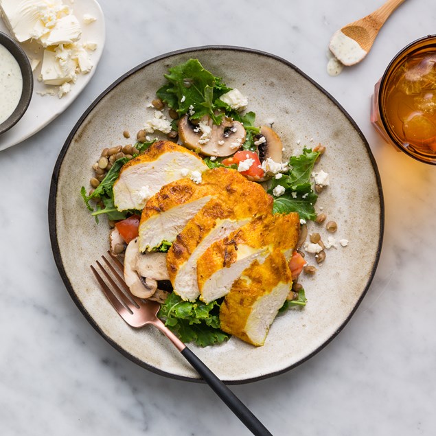 Greek Chicken with Mushroom and Tzatziki