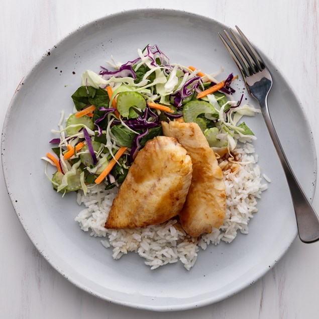 Teriyaki Fish with Japanese Slaw 