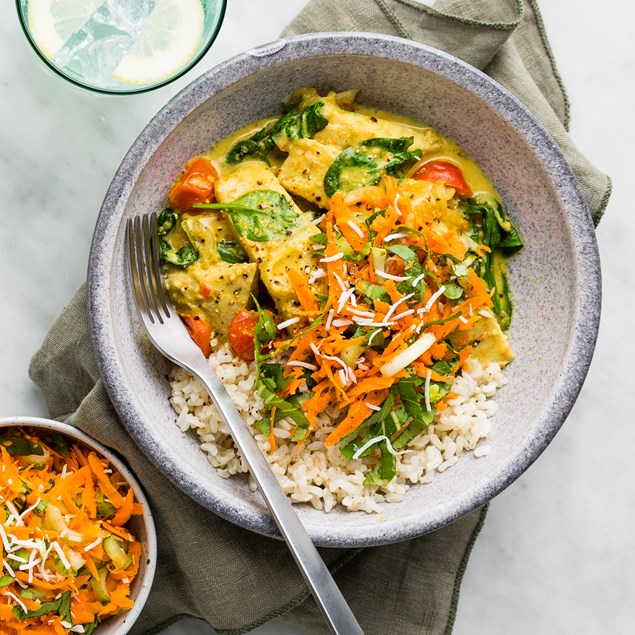 Sri Lankan Fish Curry with Sambal & Brown Rice