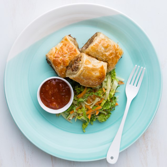 Lamb Sausage Rolls with Tomato Relish