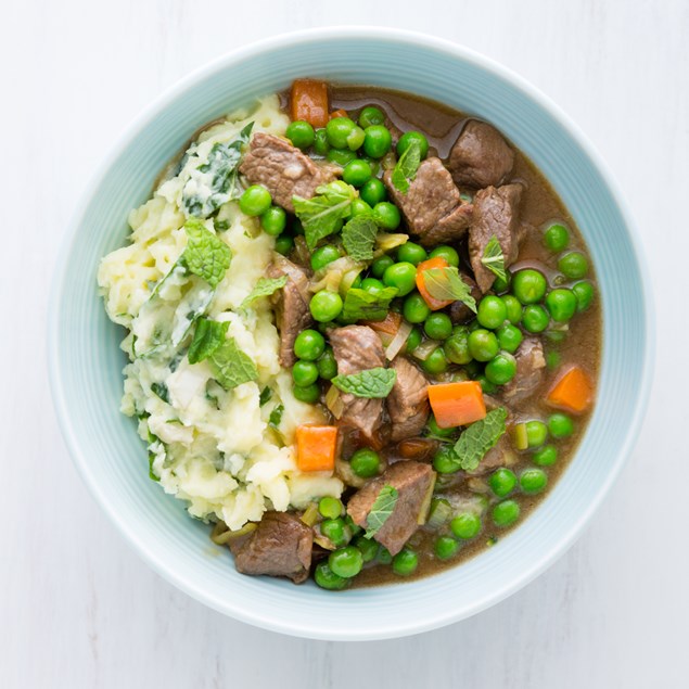 Spring Irish Stew with Silverbeet Colcannon