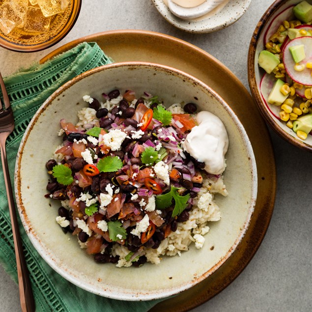 Marinated Black Bean Bowls with Charred Corn & Pepitas
