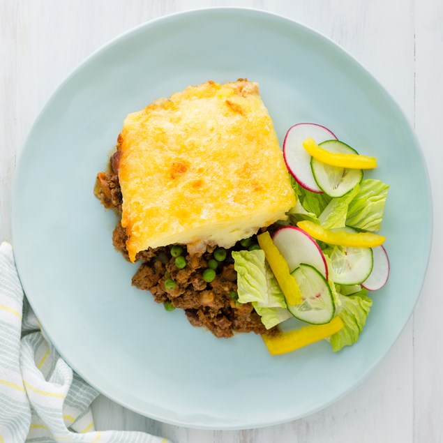 Shepherd’s Pie with Spring Vegetables and Crunchy Salad