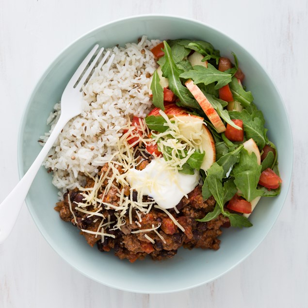 Mexican Beef and Bean Bowls with Fragrant Rice