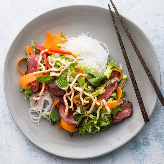 Thai Beef Salad with Crispy Noodles