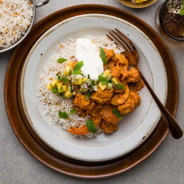 Paneer Jalfrezi with Coconut Rice & Fresh Mango Chutney