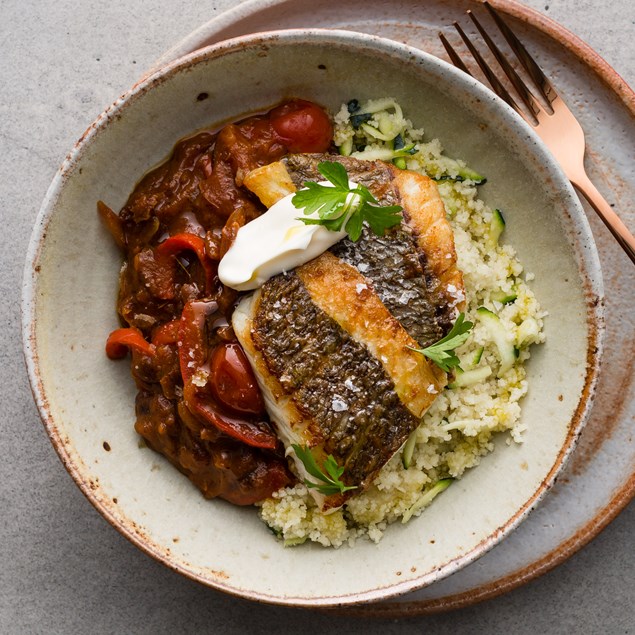 Fish Tagine with Lemon Couscous