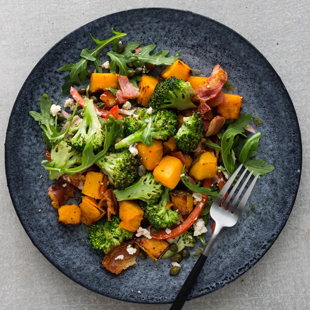 Pumpkin, Bacon & Rocket Salad