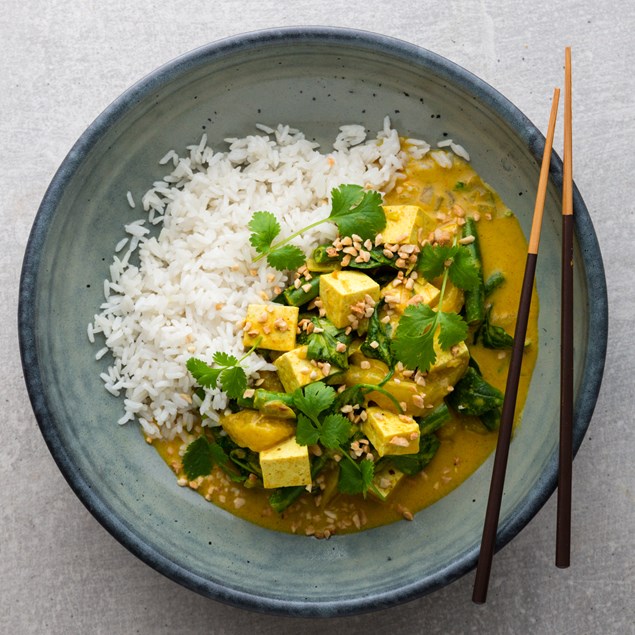 Tofu Mango Curry with Coconut Rice